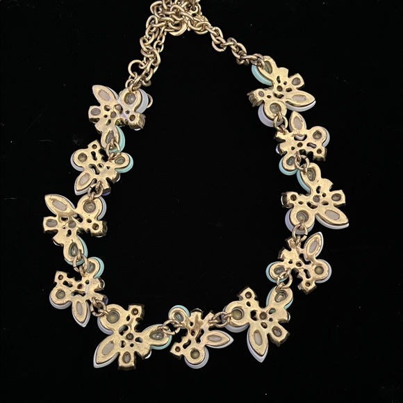 1613 * J.Crew Ombre Brulee crystal foliage statement necklace - Picture 4 of 4